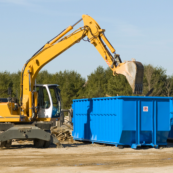 are there any restrictions on where a residential dumpster can be placed in Weeksville